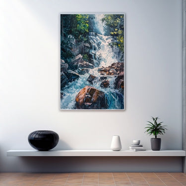 Canvas Waterfall Painting